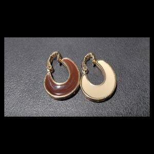 1980's Vintage Avon Reversable Clip On Earrings
